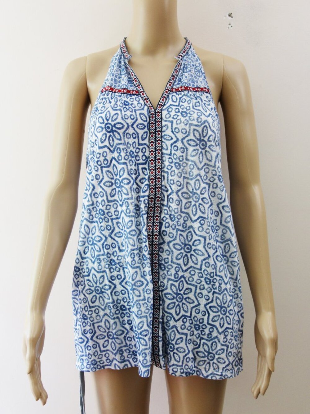 Stitch Fix RD Style Fulham Embroidery Boho Sleeveless Tunic Knit Top (M) NWT!